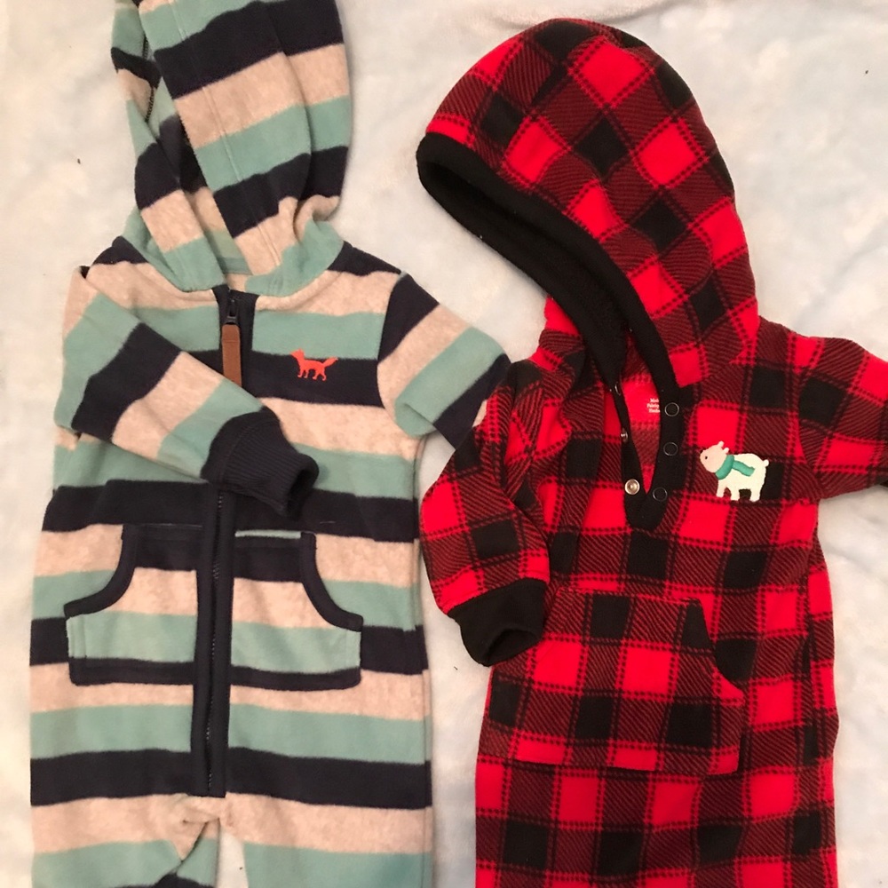 Warm cozy baby boy one piece outfit